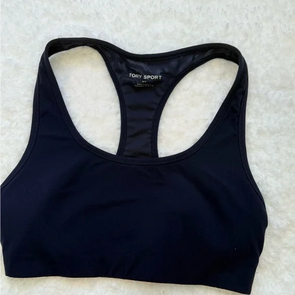 Tory Sport Black Racerback Sports Bra - Picture 3 of 6